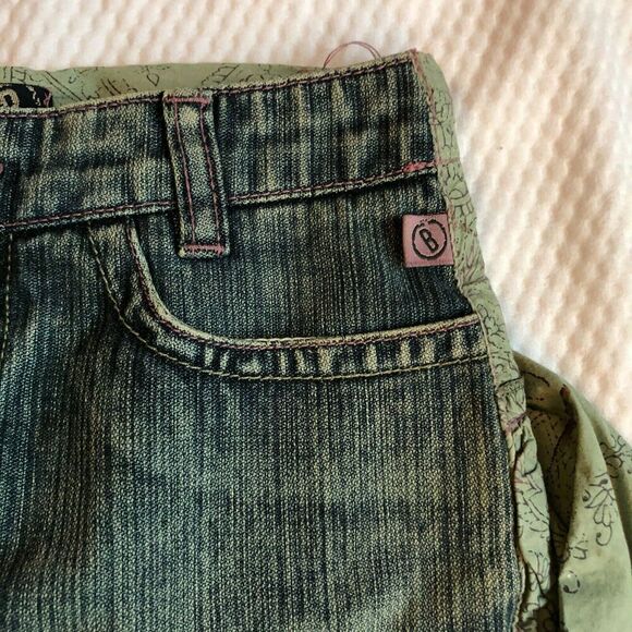 Jean Bourget Blue Denim Ruffle Back Skirt  Girls Size 5 - Picture 3 of 10